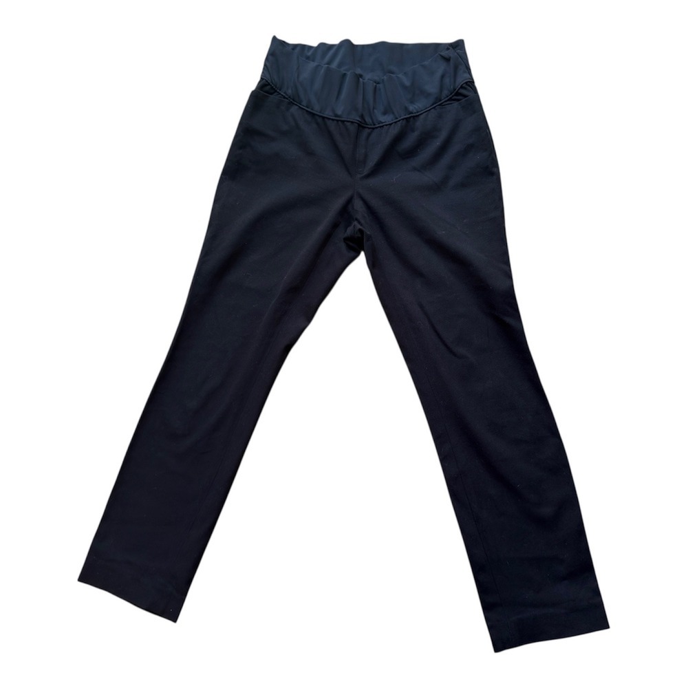 Womens Black Gap Maternity Straight Leg  Over Belly Stretch Trousers S